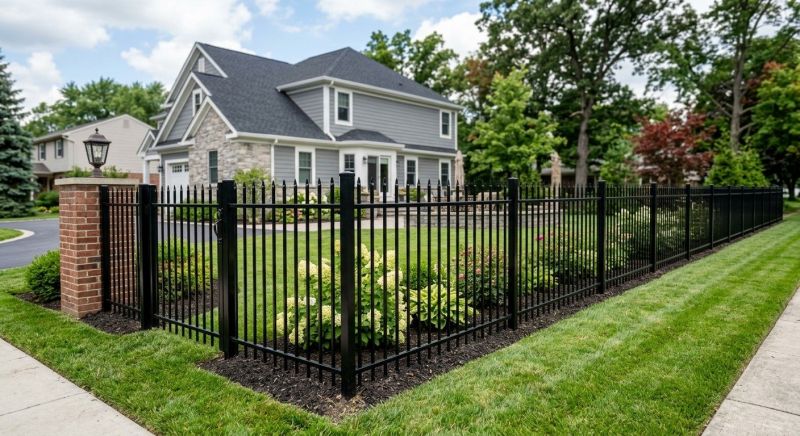 Black Metal Fence Installation in St Louis, MO